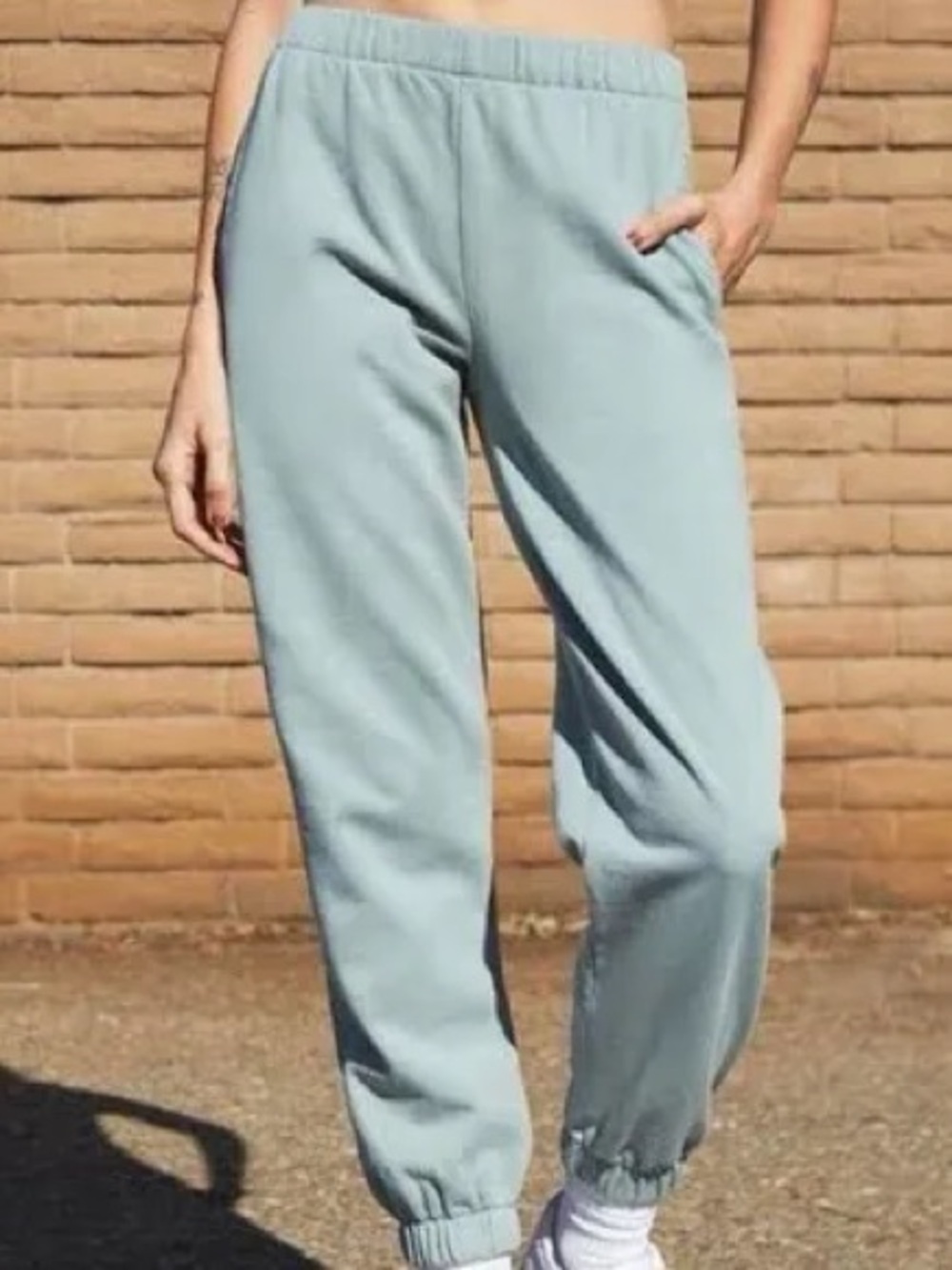 Brandy Melville Sage Green Rosa Sweatpants